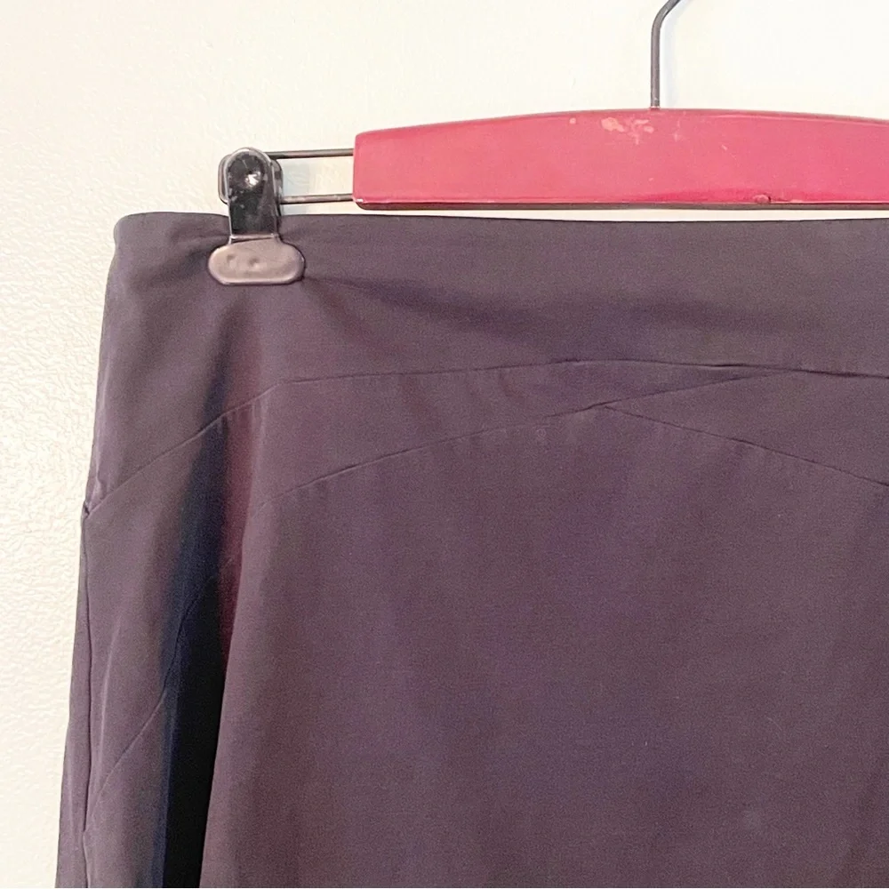 Patagonia Size Large Black Organic Cotton Pull on‎ Athletic Midi Skirt_2
